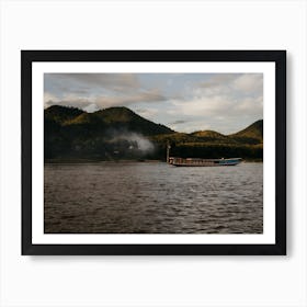 Mekong River Boat 2, Laos Art Print