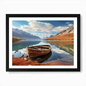 Boat On The Lake 7 Art Print