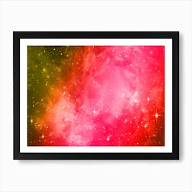 Sunrise Galaxy Space Background Art Print