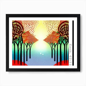 Ezekiel Forest #5 (Sky Rows) Art Print