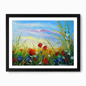 Flowers in the field 1 Art Print