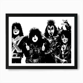 Kiss Band Music Rock N Roll Art Print