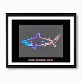 Neon Pink Bigeye Thresher Shark Poster 1 Art Print