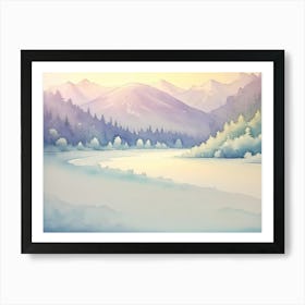 Winter's Whisper: A Mountain Creek 4 Art Print