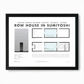 Tadao Ando Row House Art Print