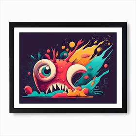 Halloween Colorful Monster 04 Art Print