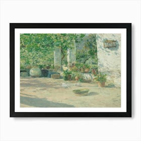 Patio In The Garden Art Print