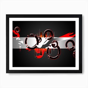 Abstraction Art Illustration In Painting Digital Style 28 Art Print