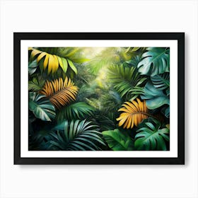 3d Escape To A Lush Rainforest With This Stunning Art Print