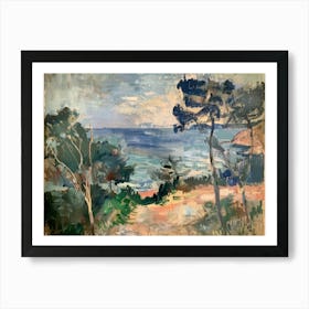 Waves Of Wonder Painting Inspired By Paul Cezanne Art Print