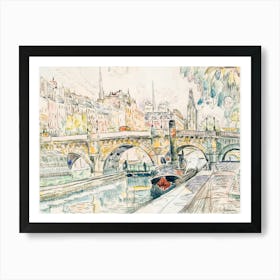 Tugboat At The Pont Neuf, Paris (1923), Paul Signac Art Print