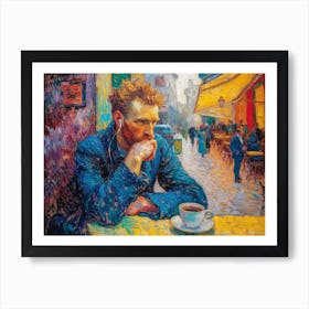 Cafe Conversations with Vincent: Van Gogh's Digital Espresso 3 Art Print