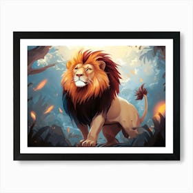 Fantasy Illustration Of A Wild Animal Tiger 3 Art Print