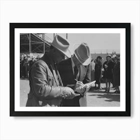 Judges Of Horses Checking The Entries At The San Angelo Fat Stock Show By Russell Lee Art Print