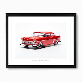 Toy Car 55 Chevy Bel Air Gasser Red Poster Art Print