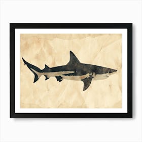 Port Jackson Shark Silhouette 7 Art Print