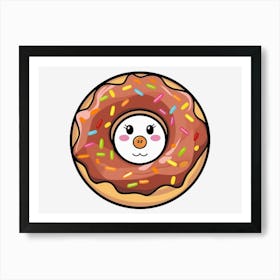 Donut Face Art Print