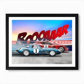 250GTO vs E Type Art Print