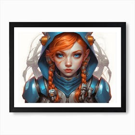 Cute female gnome 1 Art Print