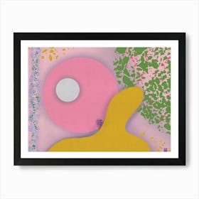 Abstract Pastel Landscape with Textures – Playful Design Art Print