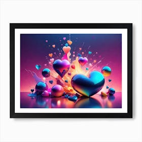 Colorful Heart Creative 53 Art Print
