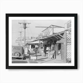 Street In North Beach District, Corpus Christi, Texas, This Is The Tourist Section By Russell Lee Art Print