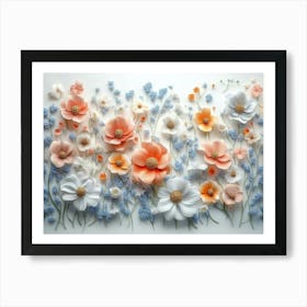 Paper Flowers 55 Art Print