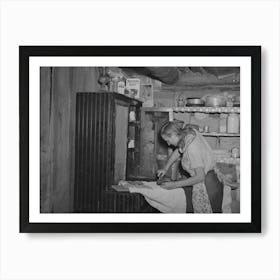 Mrs, Faro Caudill Ironing, Pie Town, New Mexico, Mrs, Caudill Was Born And Finished High School At Sweetwater Art Print