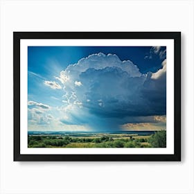 A Landscape Composition During Spring Transformation Into Summer Cumulus Clouds Dominating The High (6) Art Print