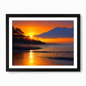 Sunrise Over The Sea Art Print