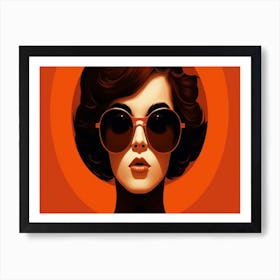 Woman In Sunglasses Art Print