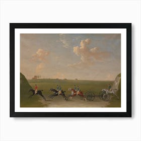 The Chaise Match Run On Newmarket Heath On Wednesday The 29th Of August, (1750), James Heath Art Print