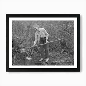 Untitled Photo, Possibly Related To Filling Can With Water From Shallow Well On Farm Near Northome, Minnesota B Art Print