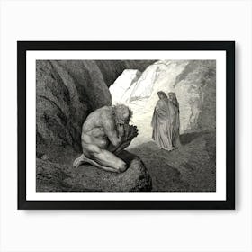 Gustave Dore - Inferno Canto 7 Remastered Detail | Biblical Gothic Art Prints by Gustave Doré | Dante's Inferno Paradiso Rose in HD Art Print