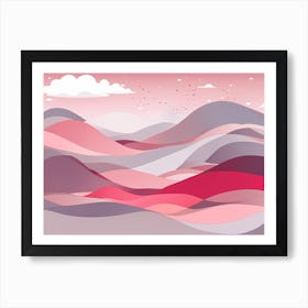 Day Landscape VECTOR ART Art Print