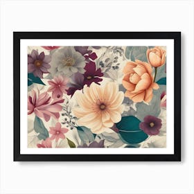 Floral Wallpaper 8 Art Print