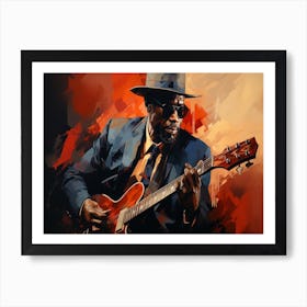 Blues Guitarist Art Print