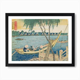 Line Fishing In The Miyato River (Ca Art Print