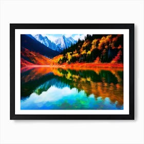Autumn Mountain Lake 6 Art Print