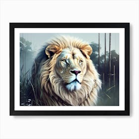 Lion art 48 Art Print