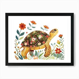 Little Floral Turtle 1 Affiche