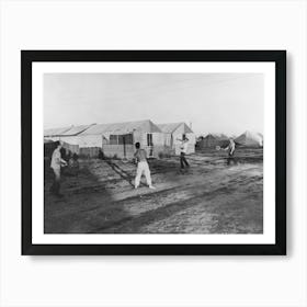 Nyssa, Oregon, Fsa (Farm Security Administration) Mobile Camp, Japanese Americans Play Badminton At The Cam Art Print