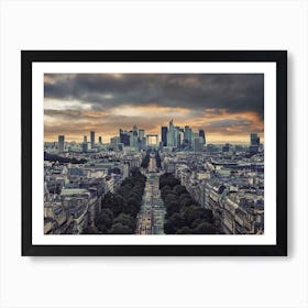 La Defense Sunset Art Print