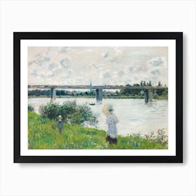 The Promenade With The Railroad Bridge, Argenteuil (1874), Claude Monet Art Print