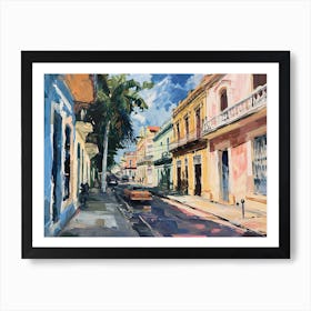 Cuba City Street - expressionism Art Print