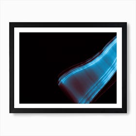 Glowing Abstract Curved Blue And Red Lines 5 Art Print