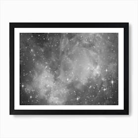 Silver Galaxy Space Background Art Print