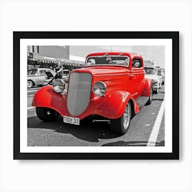 Old Cars On The Street Art Print