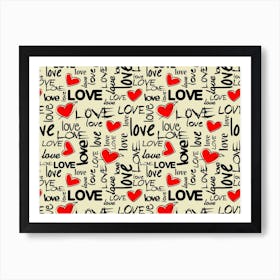 Love Abstract Background Textures Creative Grunge Art Print