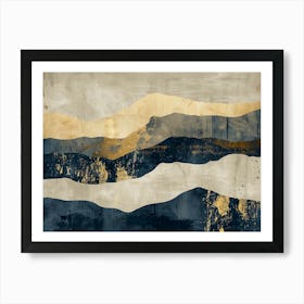 Abstract Mountains Canvas Print Art Print